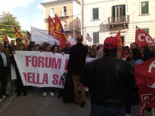 Sanità pubblica: la manifestazione