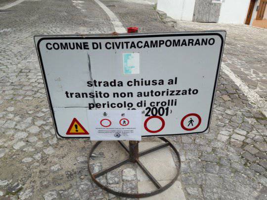 Civitacampomarano stritolata dalla frana