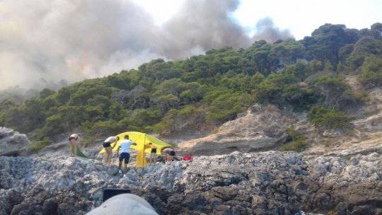 In fiamme le isole Tremiti