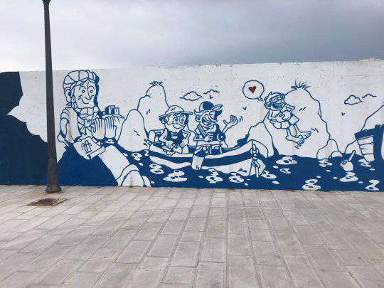 Il murales alle isole Tremiti