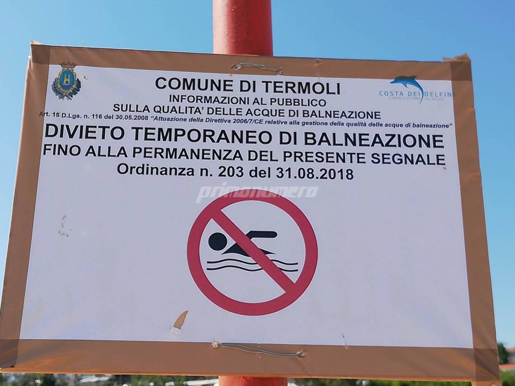 Divieto balneazione