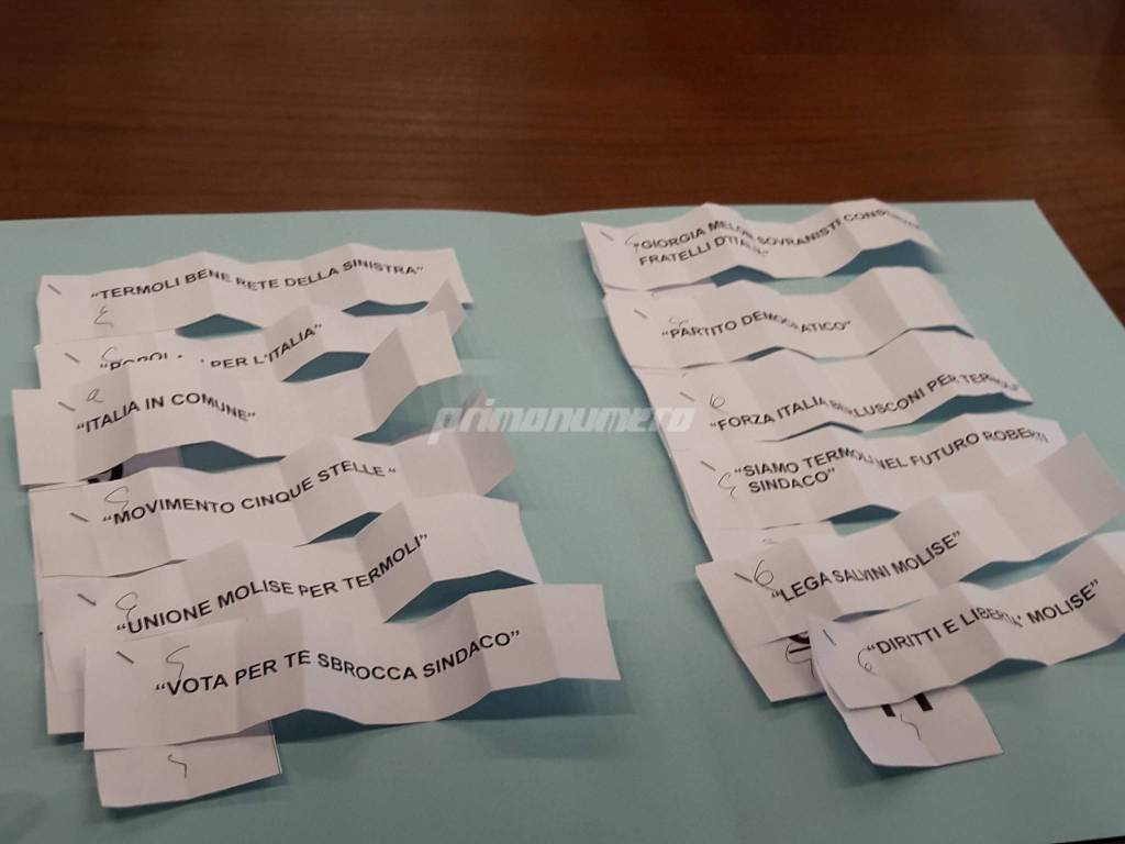 Sorteggio liste e candidati Termoli