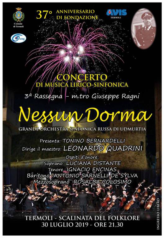 Nessun Dorma, concerto Avis