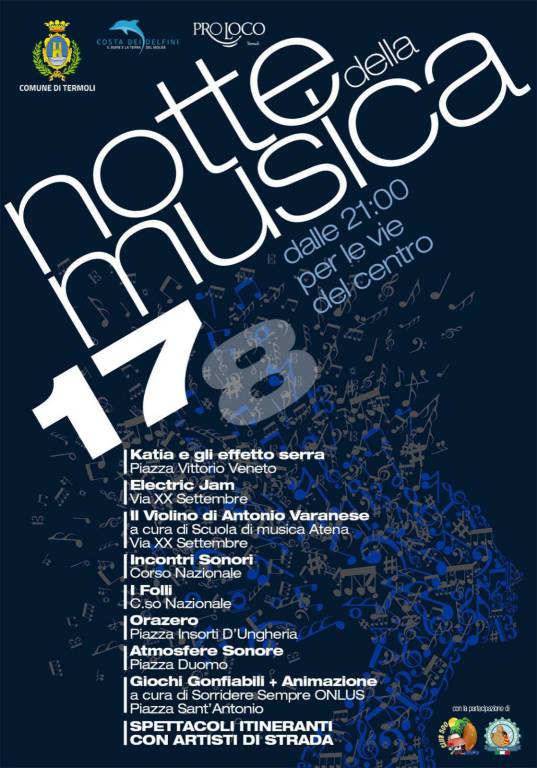 notte della musica 17 agosto