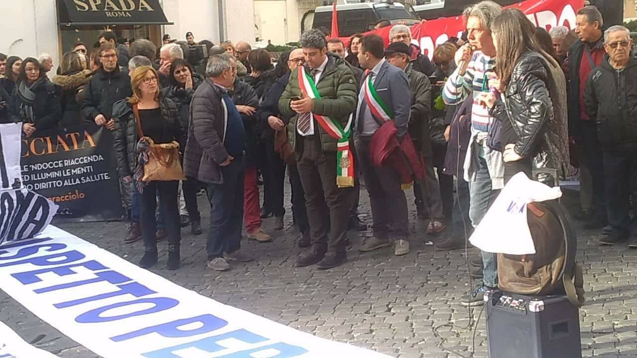 Protesta sanità a Roma