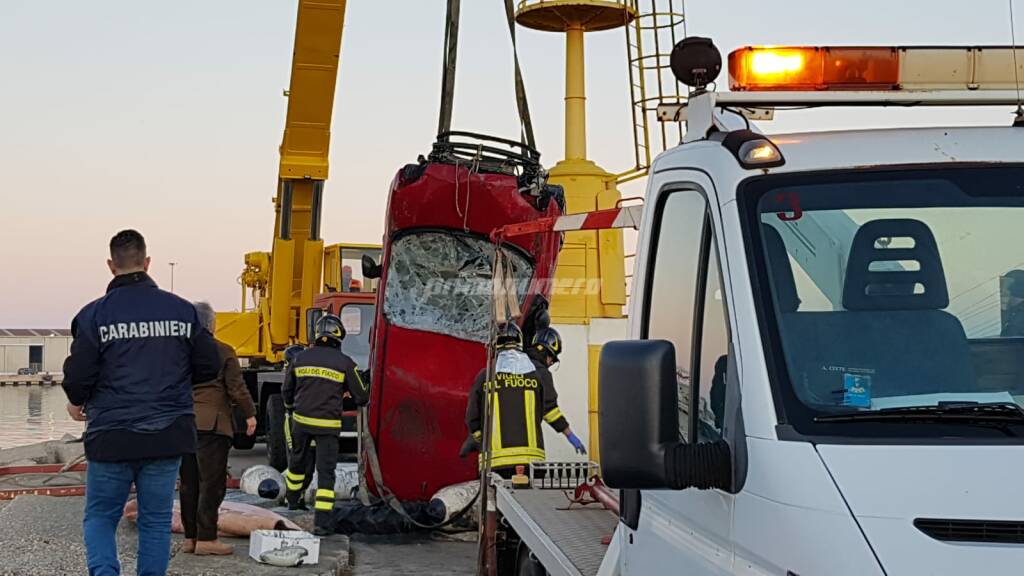 La Panda rossa estratta dal mare