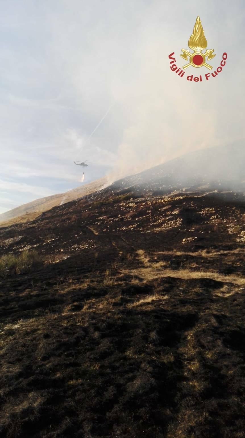 incendio monte agnone