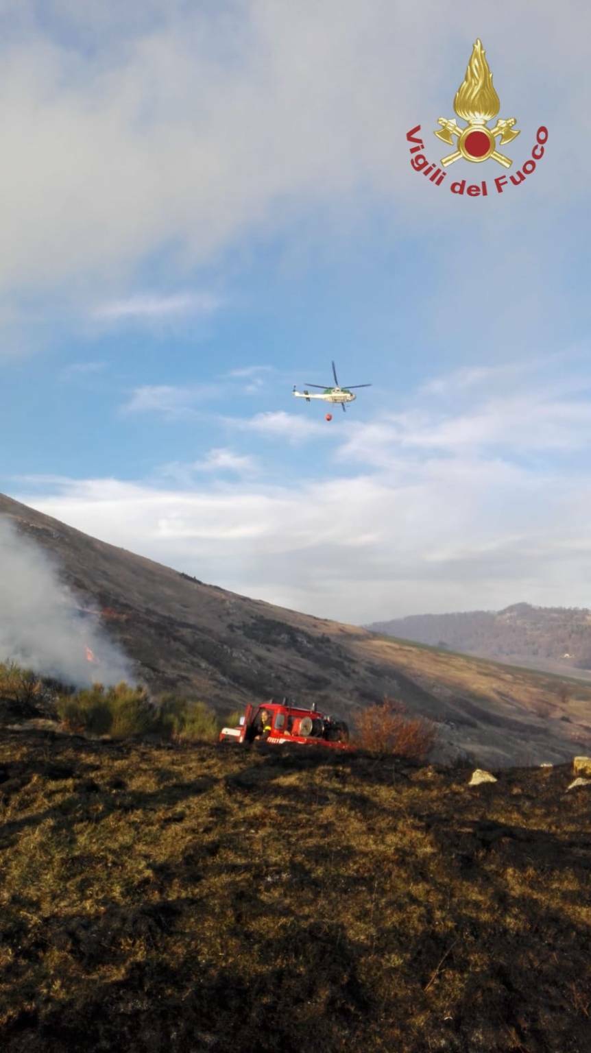 incendio monte agnone