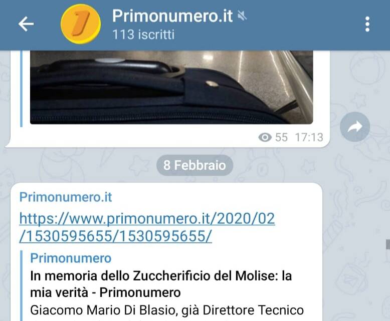 Telegram primonumero