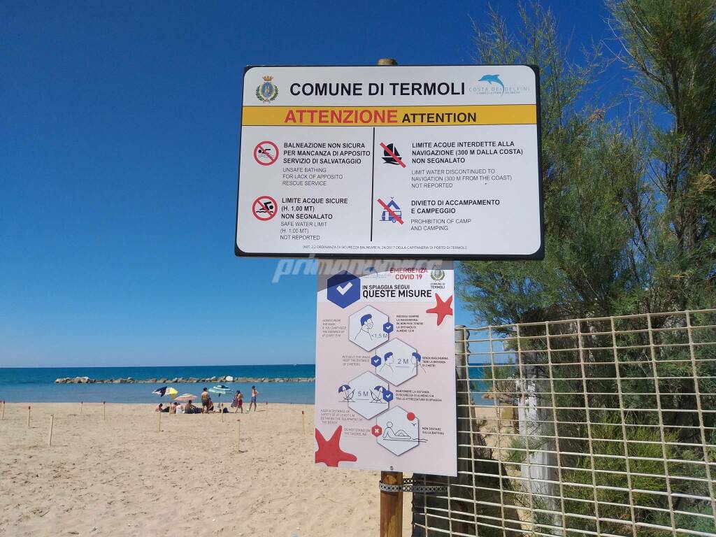 cartelloni accesso al mare spiaggia libera termoli