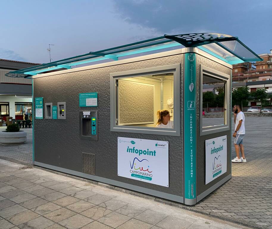 Info point Eco isola Campomarino Bandiera Blu inaugurazione estate 2020