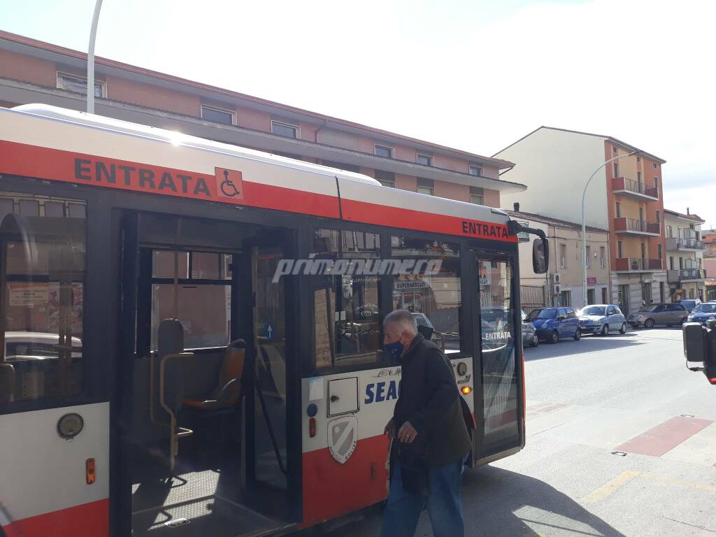 Seac autobus Campobasso mascherina covid