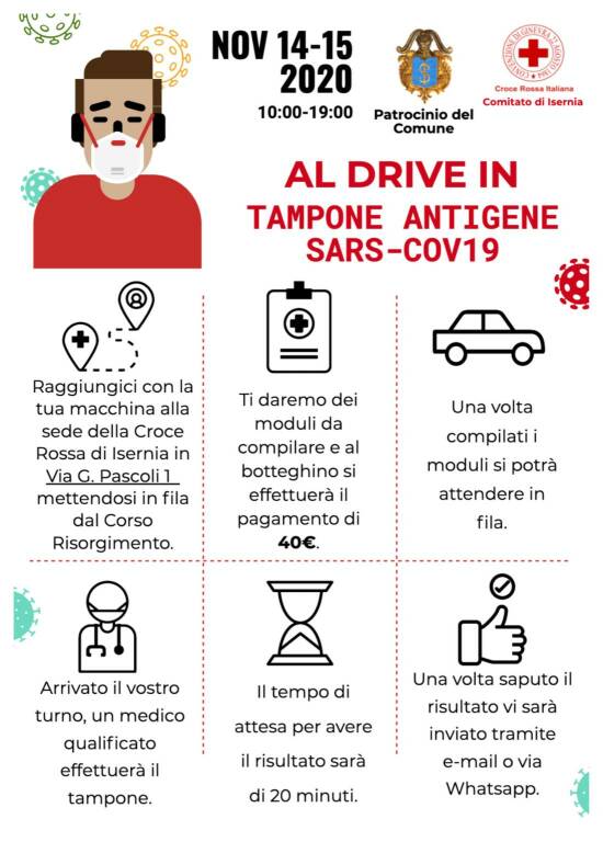 cri isernia drive in tamponi