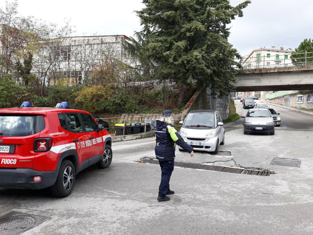 Vigili del fuoco polizia municipale Campobasso via delle Frasche villa fuoco