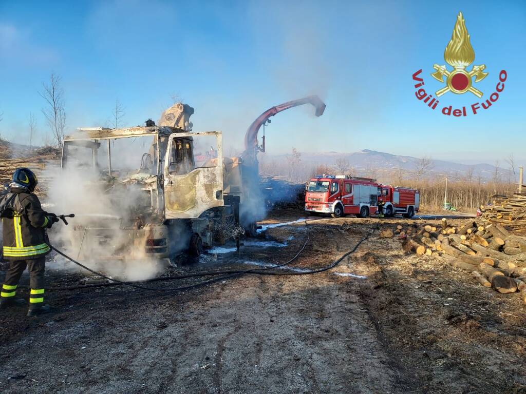 incendio cippatrice vigili del fuoco isernia