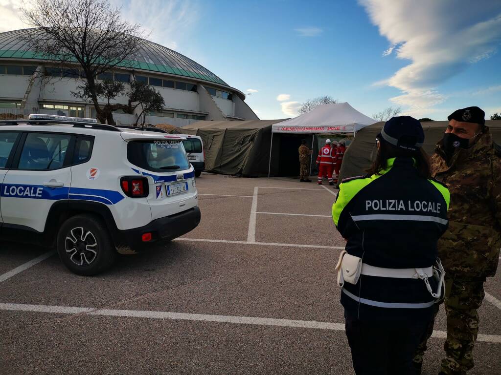 Screening tamponi rapidi antigenici covid campomarino Polizia municipale