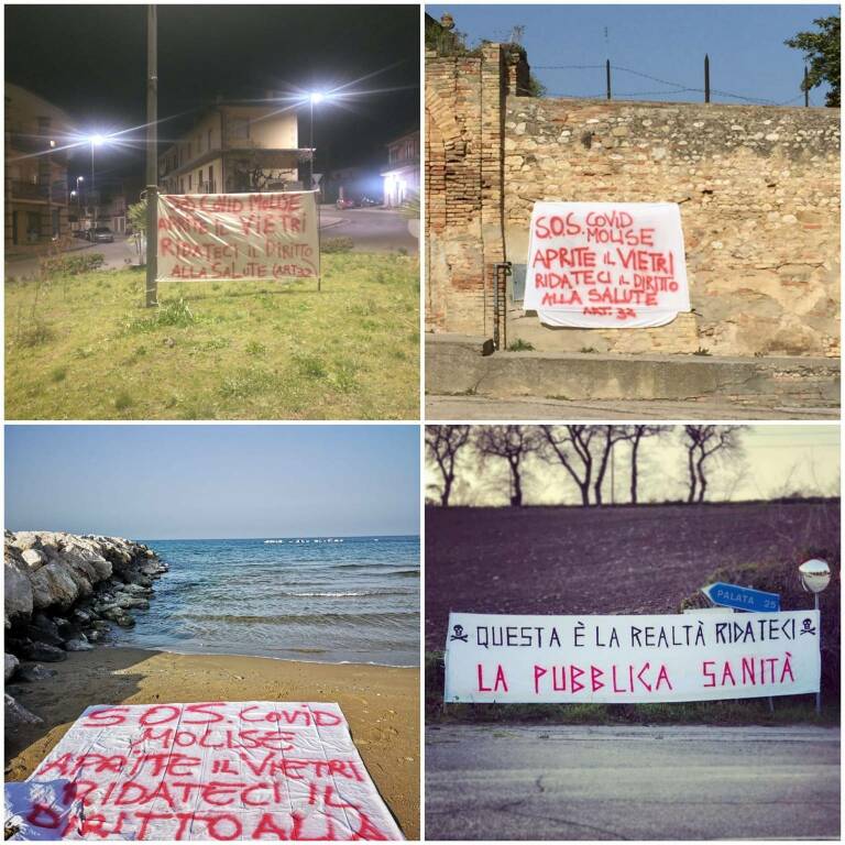 Striscioni sanità sos Molise 