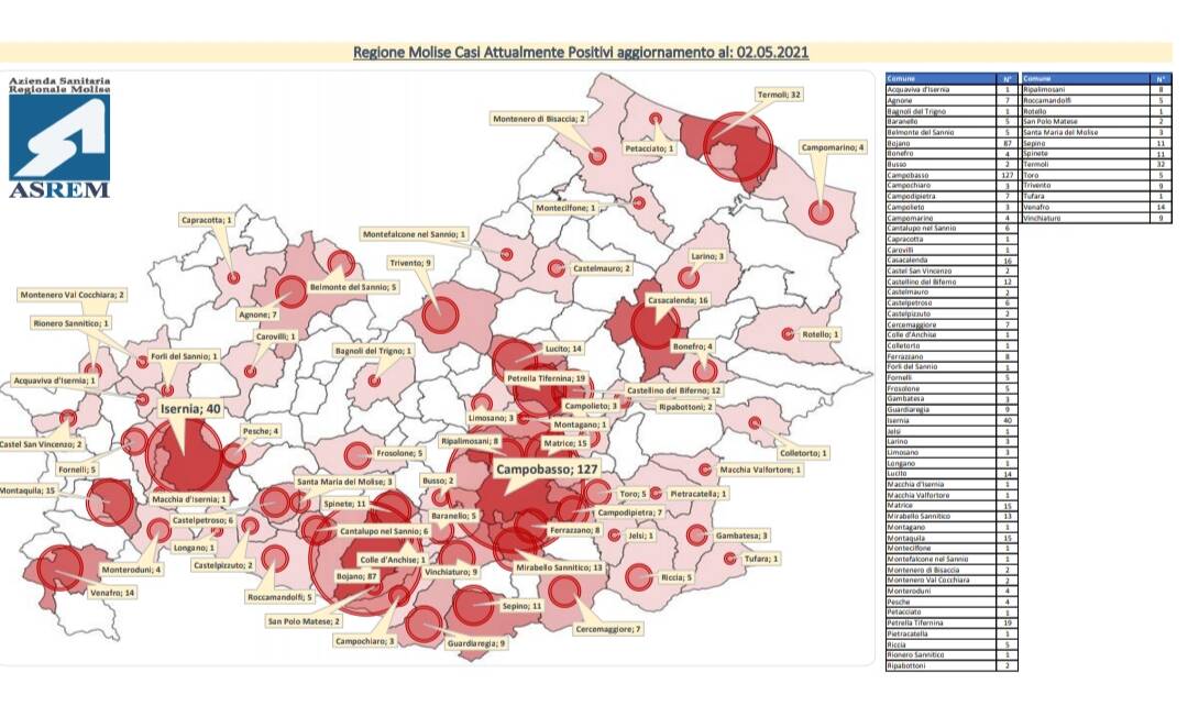 mappa contagi 2 maggio