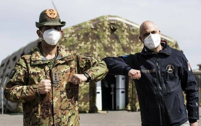 Commissario emergenza covid figliuolo e capo Protezione Civile Nazionale Curcio foto regione Molise