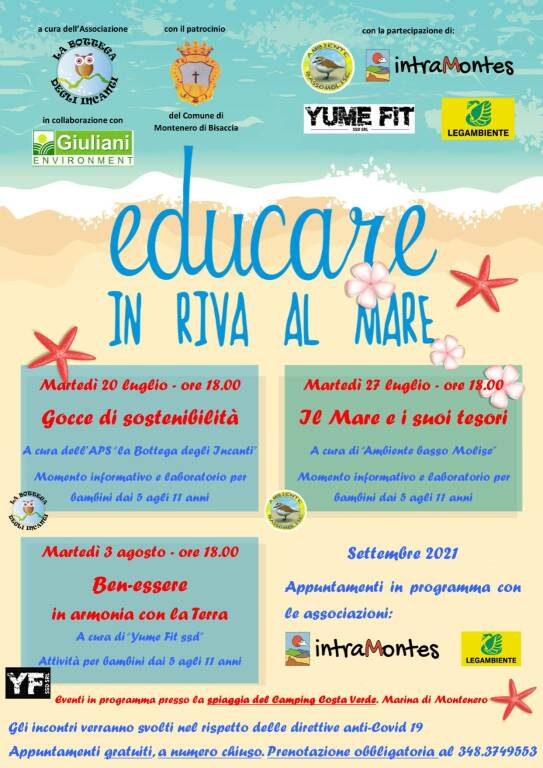 educare in riva al mare