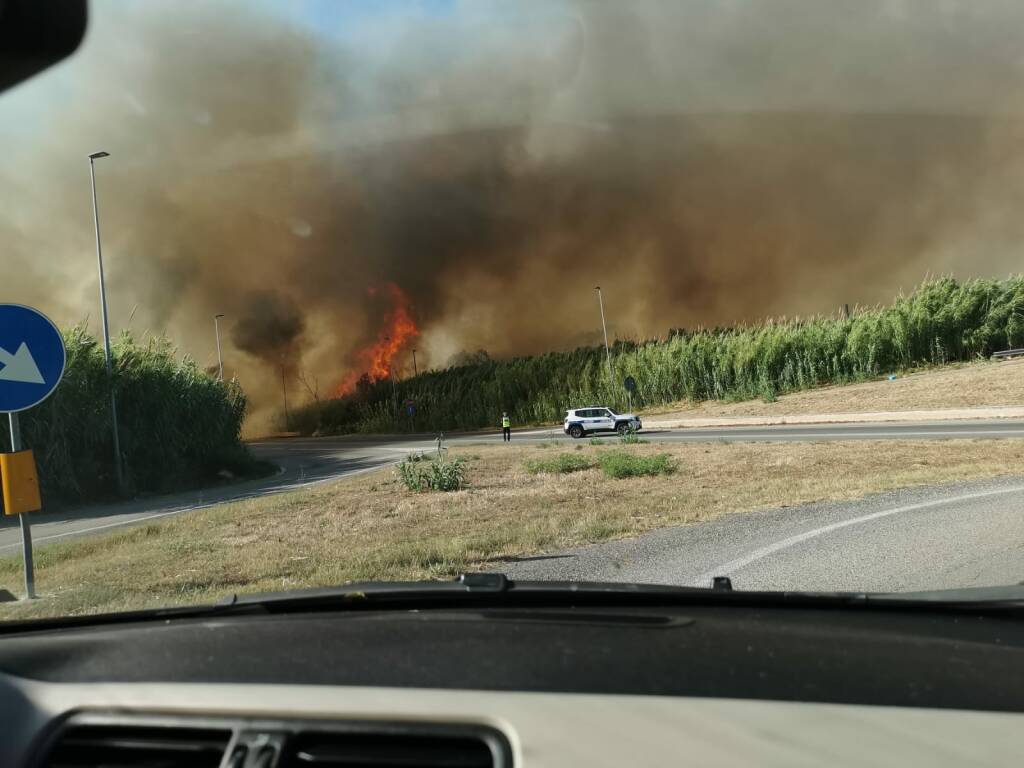 Campomarino lido incendio 