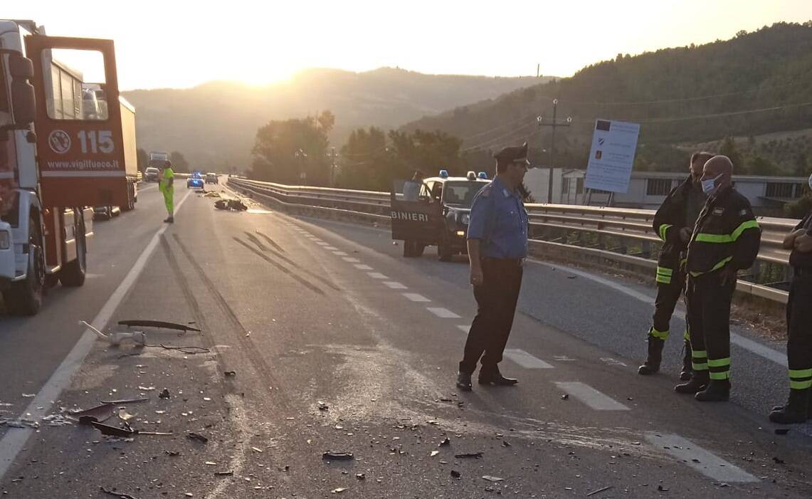 incidente mortale sulla Bifernina Limosano morto Di Bartolomeo  9 agosto 2021