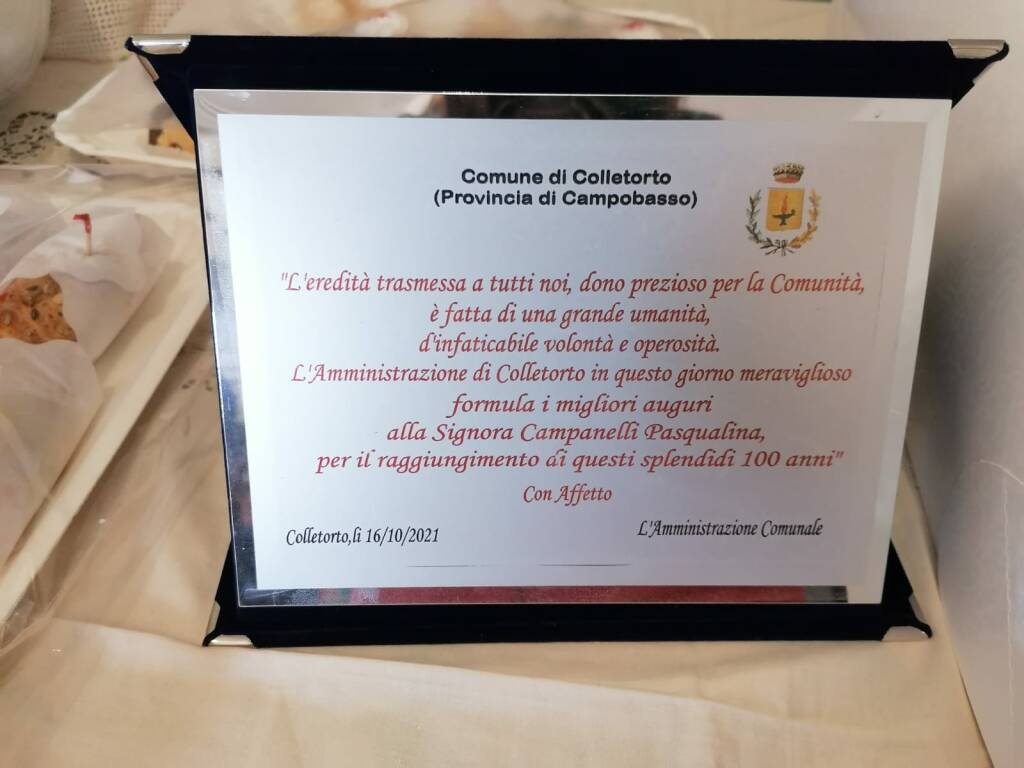 100 anni Pasqualina Campanelli
