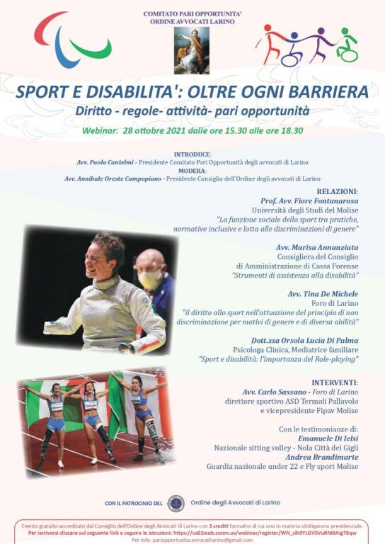 Webinar sport disabilità 