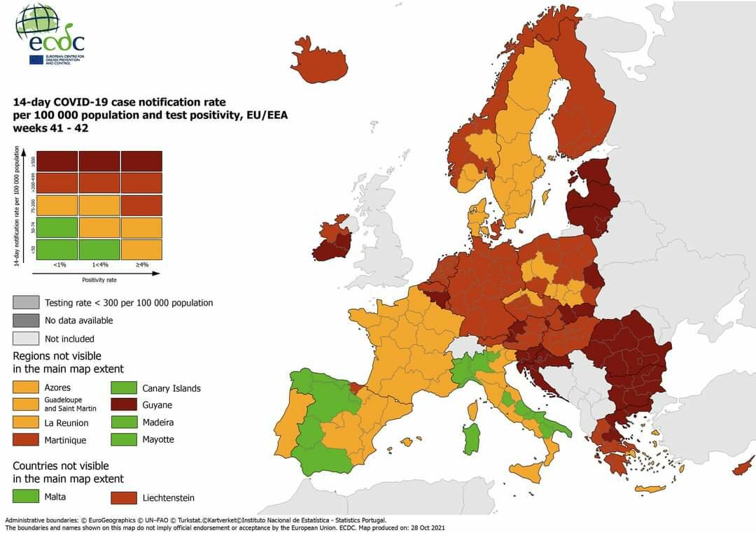 mappa ecdc 28 ottobre 