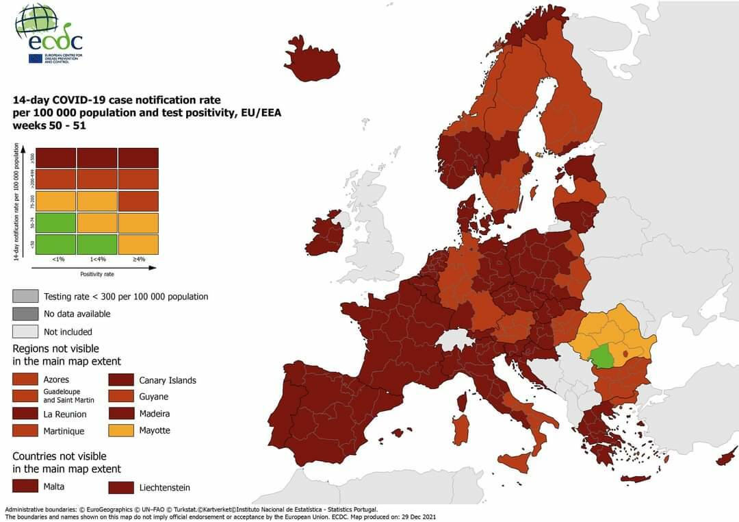 Mappa ecdc europa 30 dicembre 