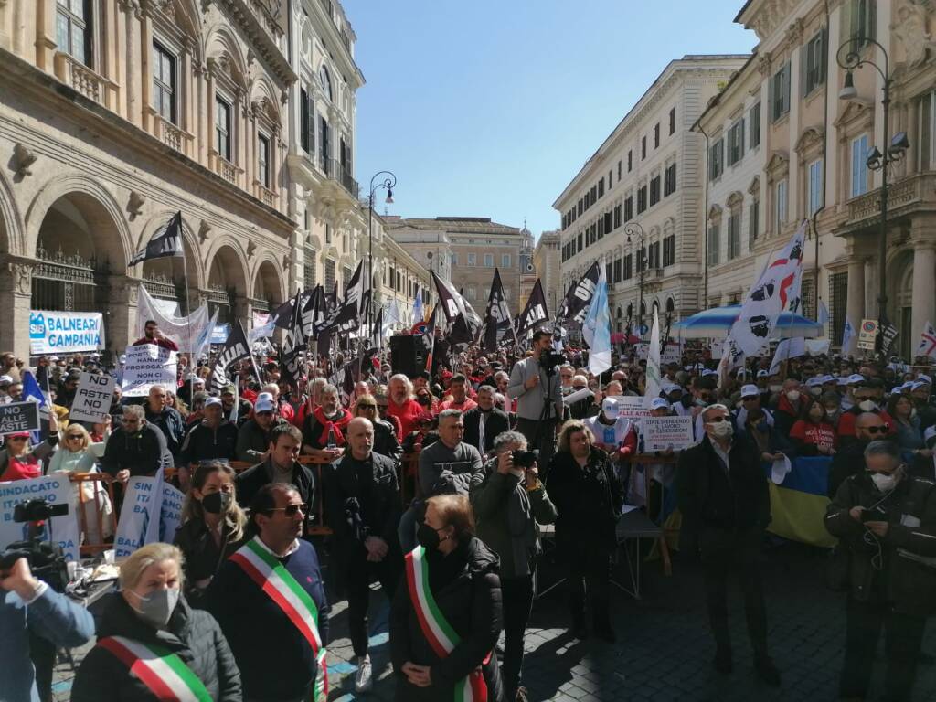 protesta balneatori roma manifestazione