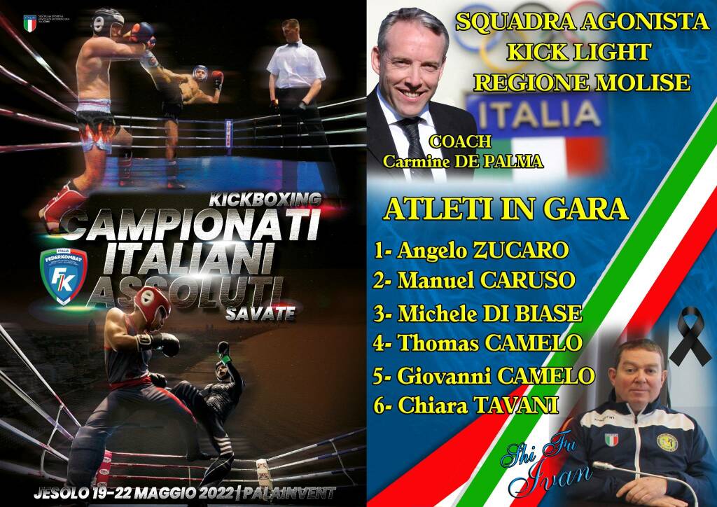 De Palma locandina Nazionale Italiana di Kickboxing