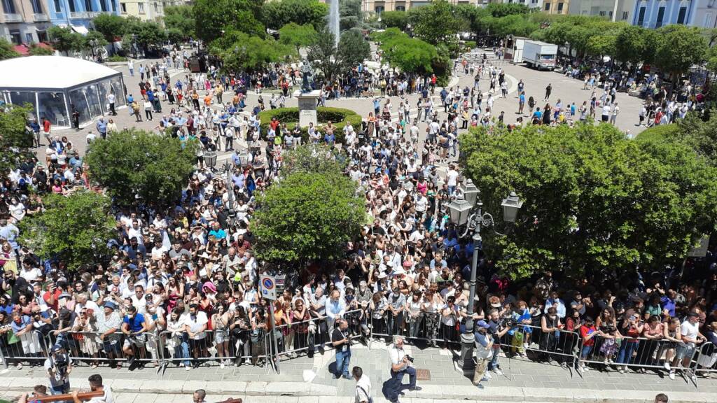 Misteri arrivo in piazza municipio