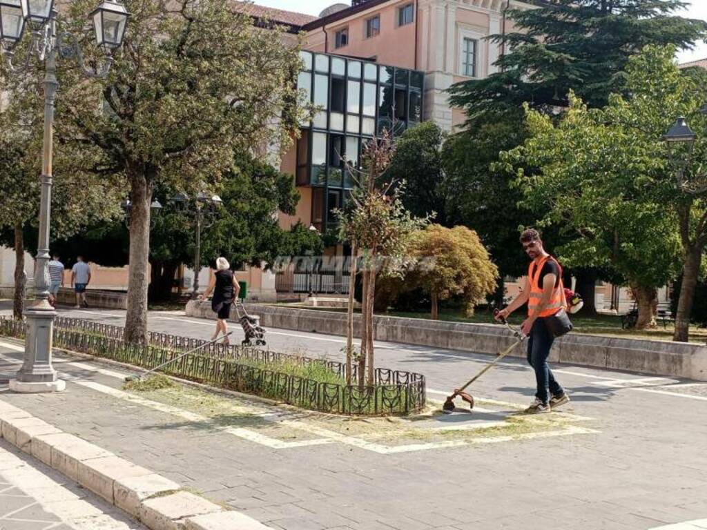 Pulizia aiuole Corso Vittorio Emanuele