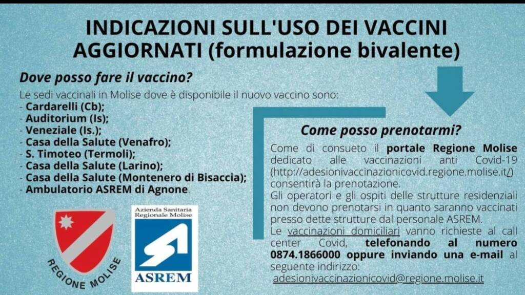 vaccini bivalenti indicazione prenotazioni e centri vaccinali