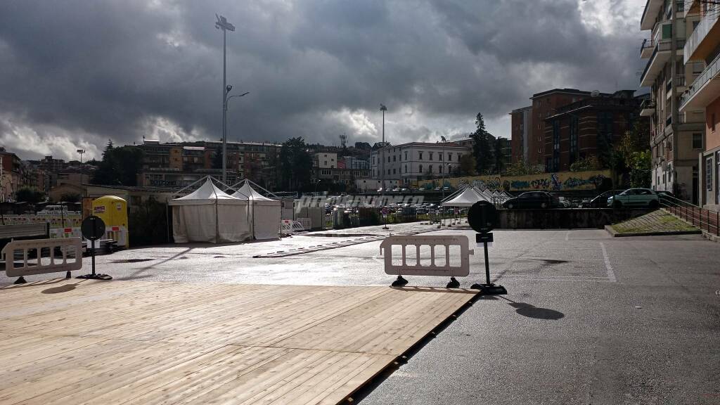 Preparativi giornata dello sport vecchio stadio Romagnoli
