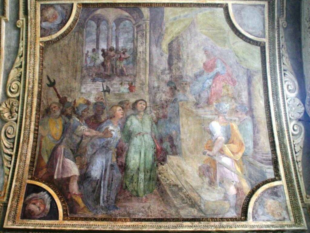 'Il Giudizio' del Ss. Martiri Larinesi in un affresco della 'Cappella del Tesoro' dell'Annunziata di Napoli