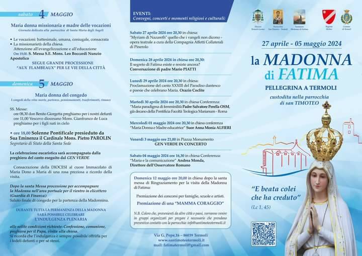 Don Benito presentazione Madonna di Fatima 